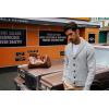 imagePJ PAUL JONES Mens Shawl Collar Cardigan Sweaters Knit Textured Sweater Button Down CardigansLight Grey