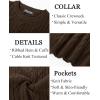 imagePJ PAUL JONES Mens Sweater Crewneck Cable Knit Pullover Sweater Casual Twist Textured SweatersCoffee