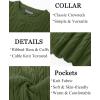 imagePJ PAUL JONES Mens Sweater Crewneck Cable Knit Pullover Sweater Casual Twist Textured SweatersGreen