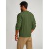 imagePJ PAUL JONES Mens Sweater Crewneck Cable Knit Pullover Sweater Casual Twist Textured SweatersGreen