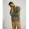 imagePJ PAUL JONES Mens Sweater Crewneck Knit Sweaters Casual Textured Pullover SweaterArmy Green