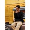 imagePJ PAUL JONES Mens Sweater Crewneck Knit Sweaters Casual Textured Pullover SweaterBlack