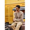 imagePJ PAUL JONES Mens Sweater Crewneck Knit Sweaters Casual Textured Pullover SweaterKhaki