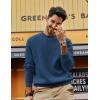 imagePJ PAUL JONES Mens Sweater Crewneck Knit Sweaters Casual Waffle Pullover Sweater for MenBlue