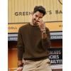 imagePJ PAUL JONES Mens Sweater Crewneck Knit Sweaters Casual Waffle Pullover Sweater for MenCoffee