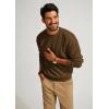imagePJ PAUL JONES Mens Sweater Crewneck Knit Sweaters Casual Waffle Pullover Sweater for MenCoffee
