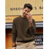 imagePJ PAUL JONES Mens Sweater Crewneck Knit Sweaters Casual Waffle Pullover Sweater for MenDark Brown