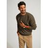 imagePJ PAUL JONES Mens Sweater Crewneck Knit Sweaters Casual Waffle Pullover Sweater for MenDark Brown
