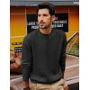 imagePJ PAUL JONES Mens Sweater Crewneck Knit Sweaters Casual Waffle Pullover Sweater for MenDark Gray