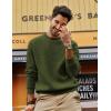 imagePJ PAUL JONES Mens Sweater Crewneck Knit Sweaters Casual Waffle Pullover Sweater for MenGreen