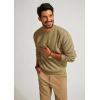 imagePJ PAUL JONES Mens Sweater Crewneck Knit Sweaters Casual Waffle Pullover Sweater for MenKhaki