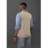 imagePJ PAUL JONES Mens Sweater Vest Wool Blended Knitted Vest Sweaters VNeck Sleeveless Pullover VestsApricot