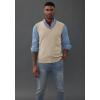 imagePJ PAUL JONES Mens Sweater Vest Wool Blended Knitted Vest Sweaters VNeck Sleeveless Pullover VestsApricot