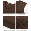 imagePJ PAUL JONES Mens Sweater Vest Wool Blended Knitted Vest Sweaters VNeck Sleeveless Pullover VestsCoffee