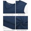 imagePJ PAUL JONES Mens Sweater Vest Wool Blended Knitted Vest Sweaters VNeck Sleeveless Pullover VestsDenim Blue
