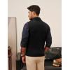 imagePJ PAUL JONES Mens Sweater Vests Slim Fit Twill Textured Full Zip Sleeveless Vests Casual OutwearBlack
