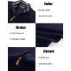 imagePJ PAUL JONES Mens Sweater Vests Slim Fit Twill Textured Full Zip Sleeveless Vests Casual OutwearNavy Blue