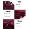 imagePJ PAUL JONES Mens Sweater Vests Slim Fit Twill Textured Full Zip Sleeveless Vests Casual OutwearWine Red