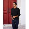 imagePJ PAUL JONES Mens Sweaters Solid Color Soft Warm Pullover Sweaters JerseyBlack