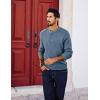 imagePJ PAUL JONES Mens Sweaters Solid Color Soft Warm Pullover Sweaters JerseyBlue