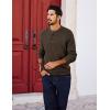 imagePJ PAUL JONES Mens Sweaters Solid Color Soft Warm Pullover Sweaters JerseyBrown