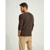 imagePJ PAUL JONES Mens Sweaters Solid Color Soft Warm Pullover Sweaters JerseyBrown