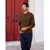 imagePJ PAUL JONES Mens Sweaters Solid Color Soft Warm Pullover Sweaters JerseyCoffee