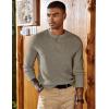 imagePJ PAUL JONES Mens Sweaters Solid Color Soft Warm Pullover Sweaters JerseyKhaki