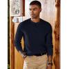 imagePJ PAUL JONES Mens Sweaters Solid Color Soft Warm Pullover Sweaters JerseyNavy