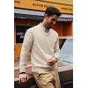imagePJ PAUL JONES Mens V Neck Pullover Lightweight Wool Blend Long Sleeve Knit SweaterApricot