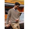 imagePJ PAUL JONES Mens V Neck Pullover Lightweight Wool Blend Long Sleeve Knit SweaterCamel