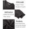 imagePJ PAUL JONES Mens V Neck Pullover Lightweight Wool Blend Long Sleeve Knit SweaterDark Gray