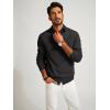 imagePJ PAUL JONES Mens V Neck Pullover Lightweight Wool Blend Long Sleeve Knit SweaterDark Gray