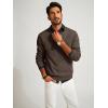 imagePJ PAUL JONES Mens V Neck Pullover Lightweight Wool Blend Long Sleeve Knit SweaterKhaki