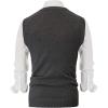 imagePJ PAUL JONES Mens V Neck Sweater Vest Cable Knitted Pullover Sweaters VestBlack Grey