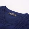 imagePJ PAUL JONES Mens V Neck Sweater Vest Cable Knitted Pullover Sweaters VestBlue