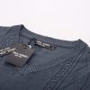 imagePJ PAUL JONES Mens V Neck Sweater Vest Cable Knitted Pullover Sweaters VestDark Blue