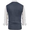 imagePJ PAUL JONES Mens V Neck Sweater Vest Cable Knitted Pullover Sweaters VestDark Blue