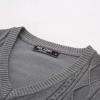 imagePJ PAUL JONES Mens V Neck Sweater Vest Cable Knitted Pullover Sweaters VestDark Grey