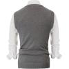 imagePJ PAUL JONES Mens V Neck Sweater Vest Cable Knitted Pullover Sweaters VestDark Grey