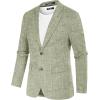imagePJ Paul Jones Mens Herringbone Blazer Jacket Lightweight Casual Knit Sport CoatLinengreen