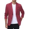 imagePJ Paul Jones Mens Herringbone Blazer Jacket Lightweight Casual Knit Sport CoatWine