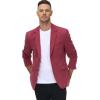 imagePJ Paul Jones Mens Herringbone Blazer Jacket Lightweight Casual Knit Sport CoatWine