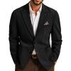 imagePJ PAUL JONES Mens Blazer Vintage Corduroy Jacket Formal Classic Two Buttons Sport CoatsBlack