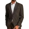 imagePJ PAUL JONES Mens Herringbone Blazer Vintage Tweed Wool Blend Sport Coat JacketCoffee32