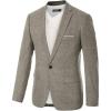 imagePJ PAUL JONES Mens Herringbone Tweed Blazer British Wool Blend Sport Coat JacketKhaki