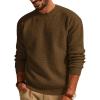 imagePJ PAUL JONES Mens Sweater Crewneck Knit Sweaters Casual Waffle Pullover Sweater for MenCoffee
