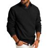 imagePJ PAUL JONES Mens V Neck Pullover Lightweight Wool Blend Long Sleeve Knit SweaterBlack