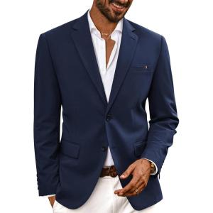 imagePJ PAUL JONES Mens Casual Sport Coats Two Buttons Lightweight Business Sport BlazerBluea