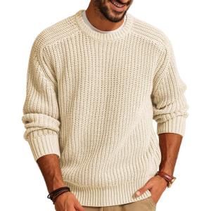 imagePJ PAUL JONES Mens Sweater Crewneck Knit Sweaters Casual Textured Pullover SweaterWhite